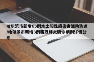 哈尔滨市新增63例本土阳性感染者活动轨迹/哈尔滨市新增3例新冠肺炎确诊病例详情公布