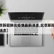 【北京新冠肺炎疫情最新消息,北京新冠情况最新消息】