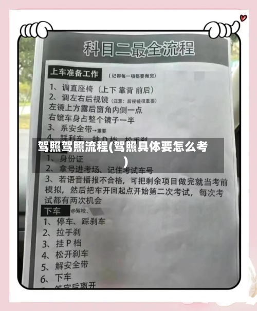 驾照驾照流程(驾照具体要怎么考)-第2张图片