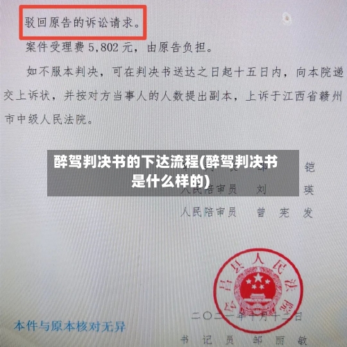 醉驾判决书的下达流程(醉驾判决书是什么样的)-第2张图片