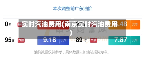 实时汽油费用(南京实时汽油费用)-第3张图片