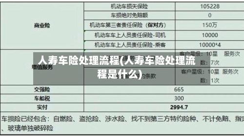 人寿车险处理流程(人寿车险处理流程是什么)