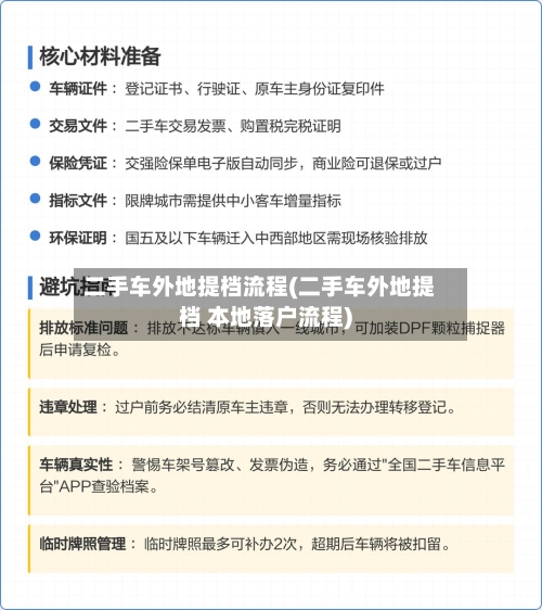 二手车外地提档流程(二手车外地提档 本地落户流程)