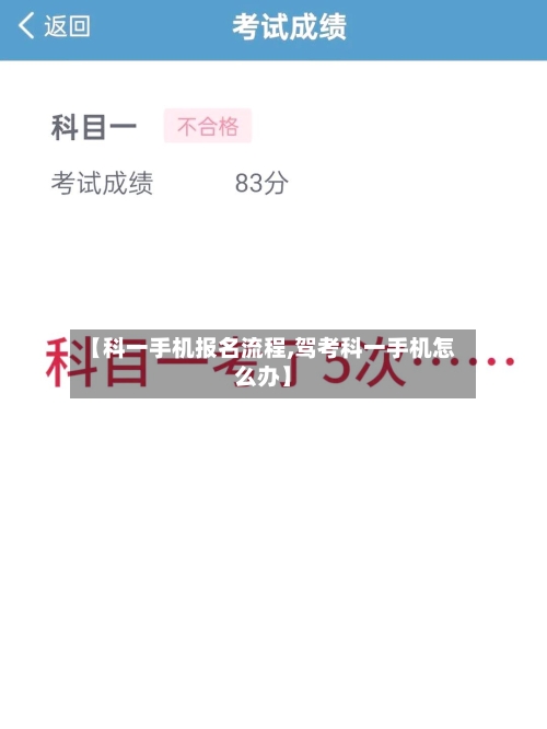 【科一手机报名流程,驾考科一手机怎么办】