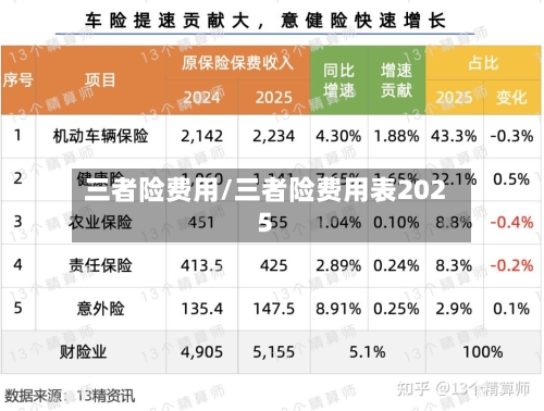 三者险费用/三者险费用表2025-第2张图片
