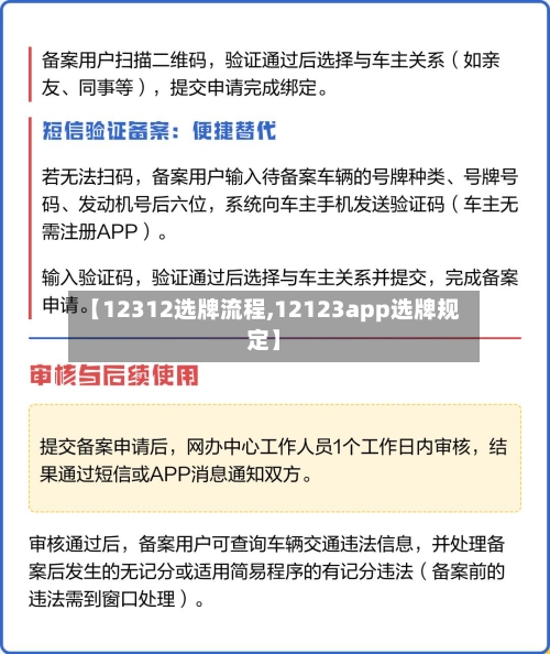 【12312选牌流程,12123app选牌规定】-第2张图片
