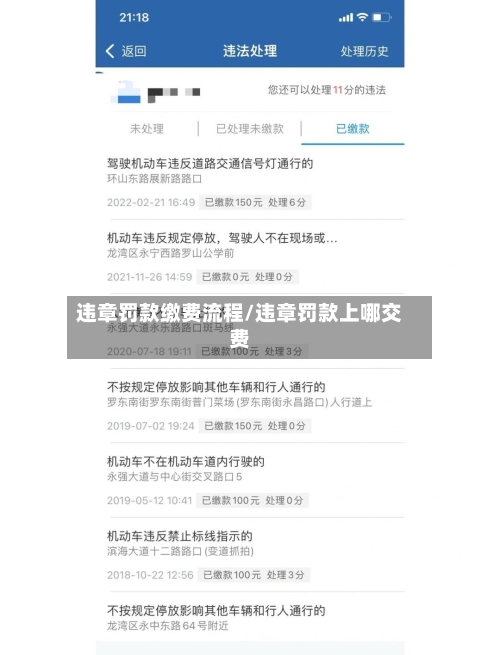 违章罚款缴费流程/违章罚款上哪交费-第2张图片