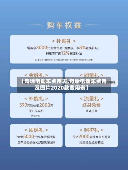 【奇瑞电动车费用表,奇瑞电动车费用及图片2020款费用表】