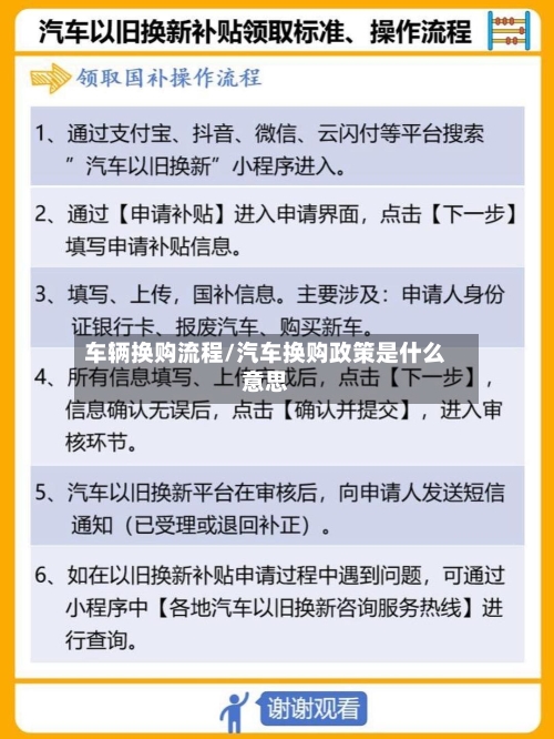 车辆换购流程/汽车换购政策是什么意思-第1张图片