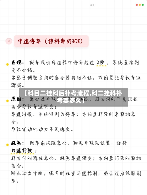 【科目二挂科后补考流程,科二挂科补考要多久】