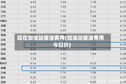 现在加油站柴油费用(加油站柴油费用今日价)-第2张图片