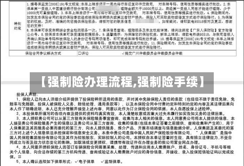 【强制险办理流程,强制险手续】-第2张图片
